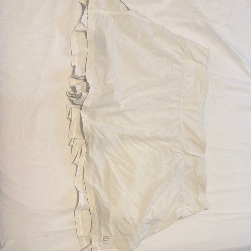 Lululemon Athletica Cream Ruffled skirt